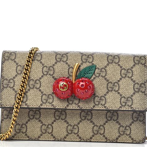 gucci gg supreme cherries bag|gucci cherry bag red.